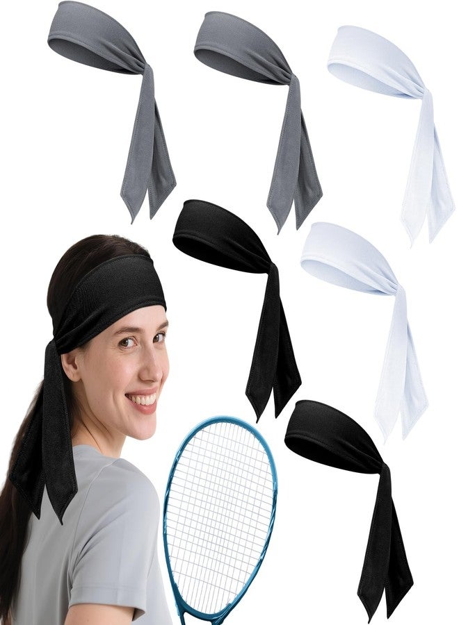 JOLYEAK 6 Pcs Head Tie Headbands,Ninja Headband,Tie Up Sweatband for Yoga Tennis Basketball, Running, Workout Athletics - Image 1
